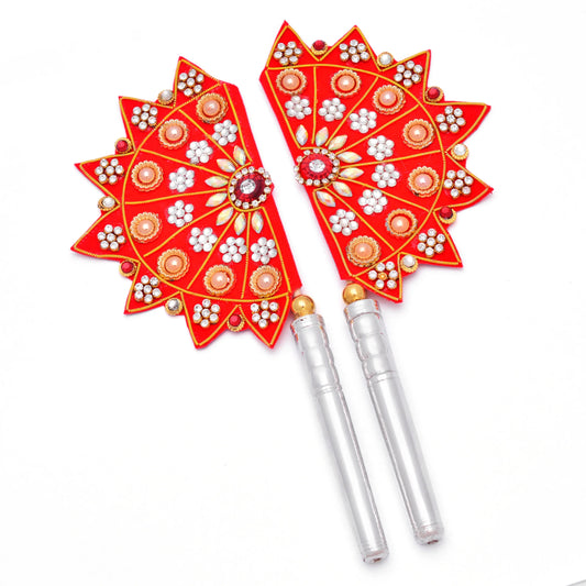 Pure Silver Puja Fan