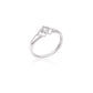 Minimalist Silver Ring with Solitaire Design