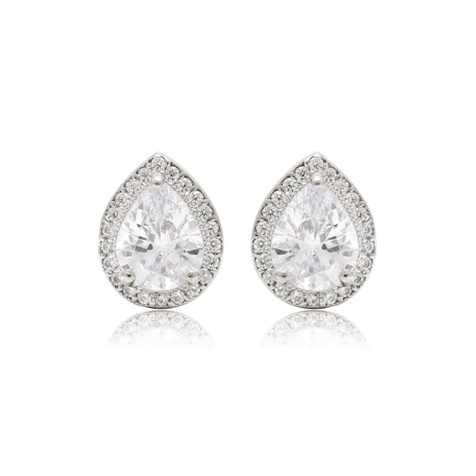 Classic Teardrop Cubic Zirconia Stud Earrings