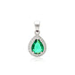 Emerald Green Teardrop Pendant & Earring Set