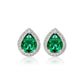 Emerald Green Teardrop Pendant & Earring Set