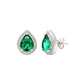 Emerald Green Teardrop Pendant & Earring Set