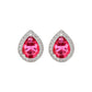 Ruby Red Teardrop Pendant & Earring Set