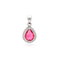 Ruby Red Teardrop Pendant & Earring Set