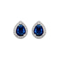 Blue Gemstone Tear Drop Necklace & Earring Set