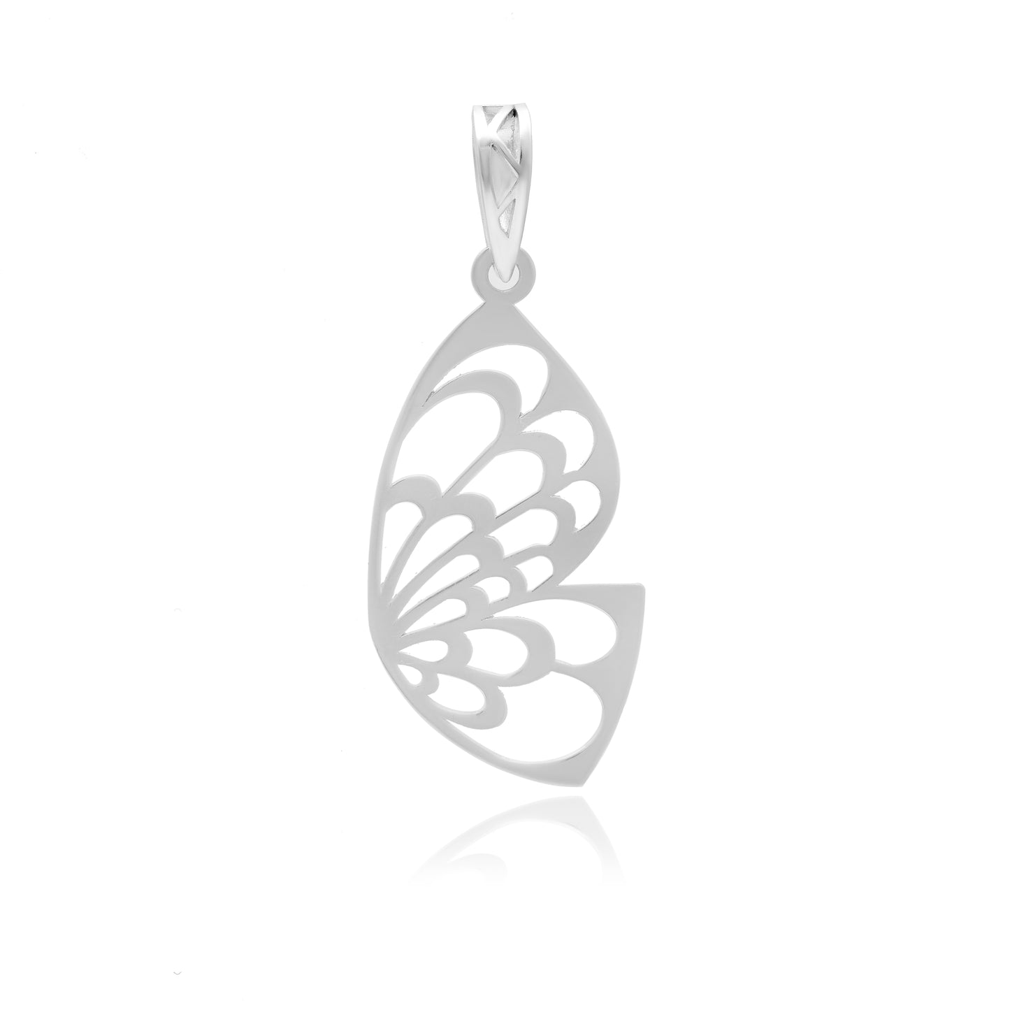 Silver Butterfly Wing Pendant & Earring Set