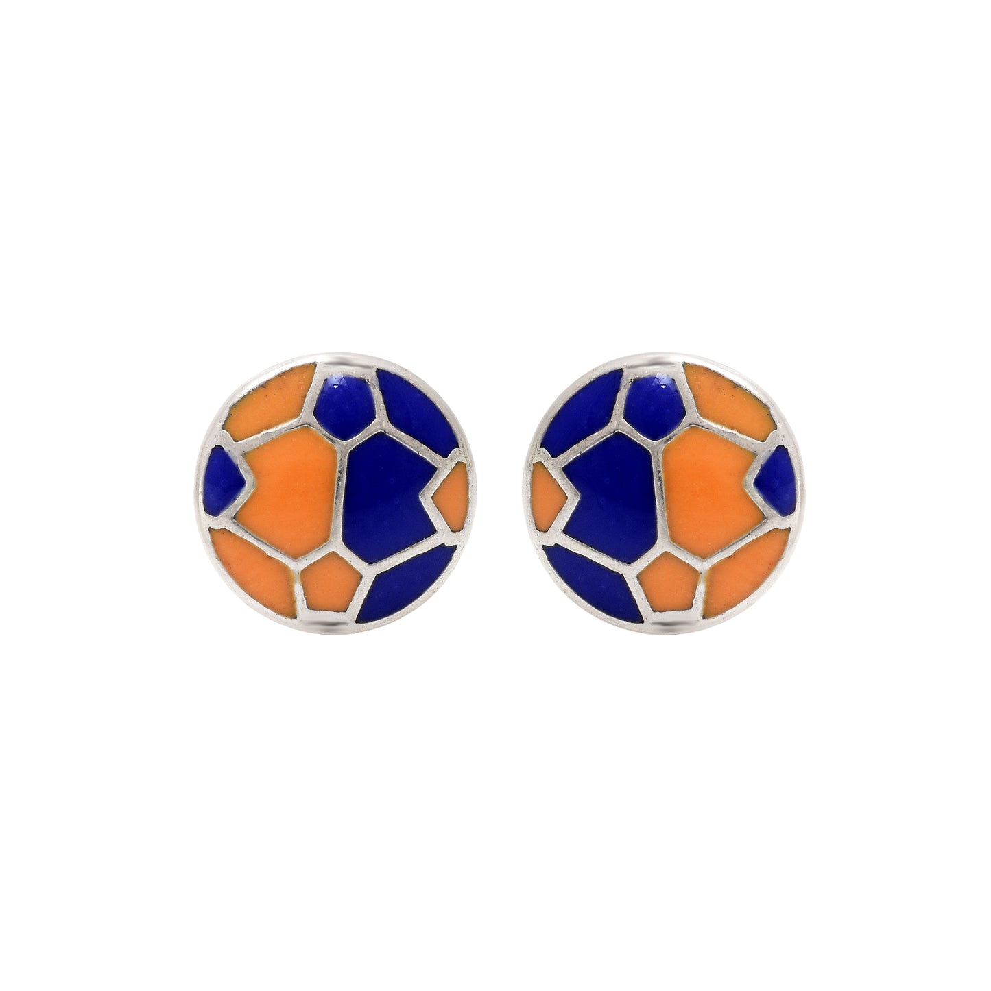 Round Mosaic Stud Earrings