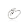 Elegant Hand-Inspired Adjustable Silver Ring