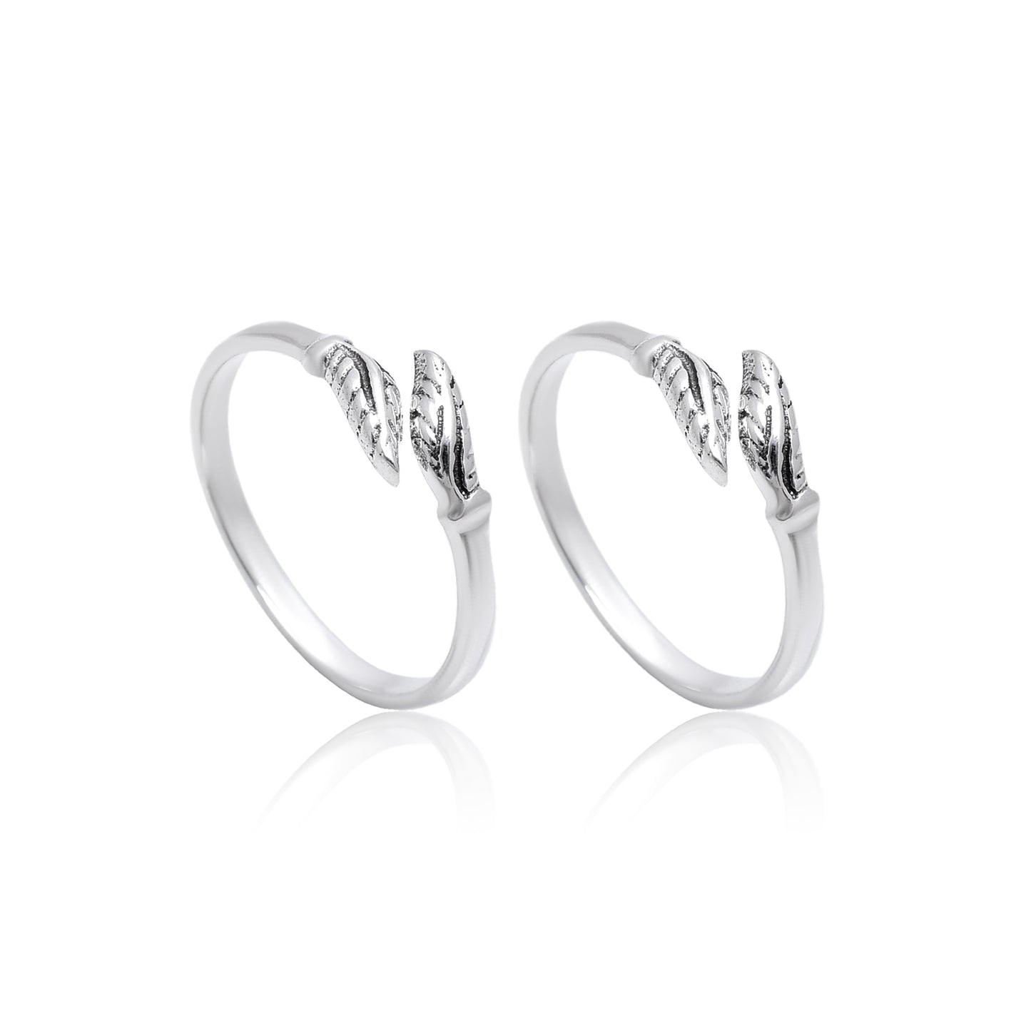 Leaf Design Silver Toe Ring