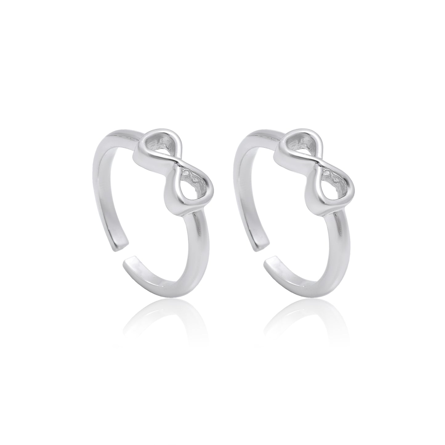 Infinity Shape Design Silver Ring