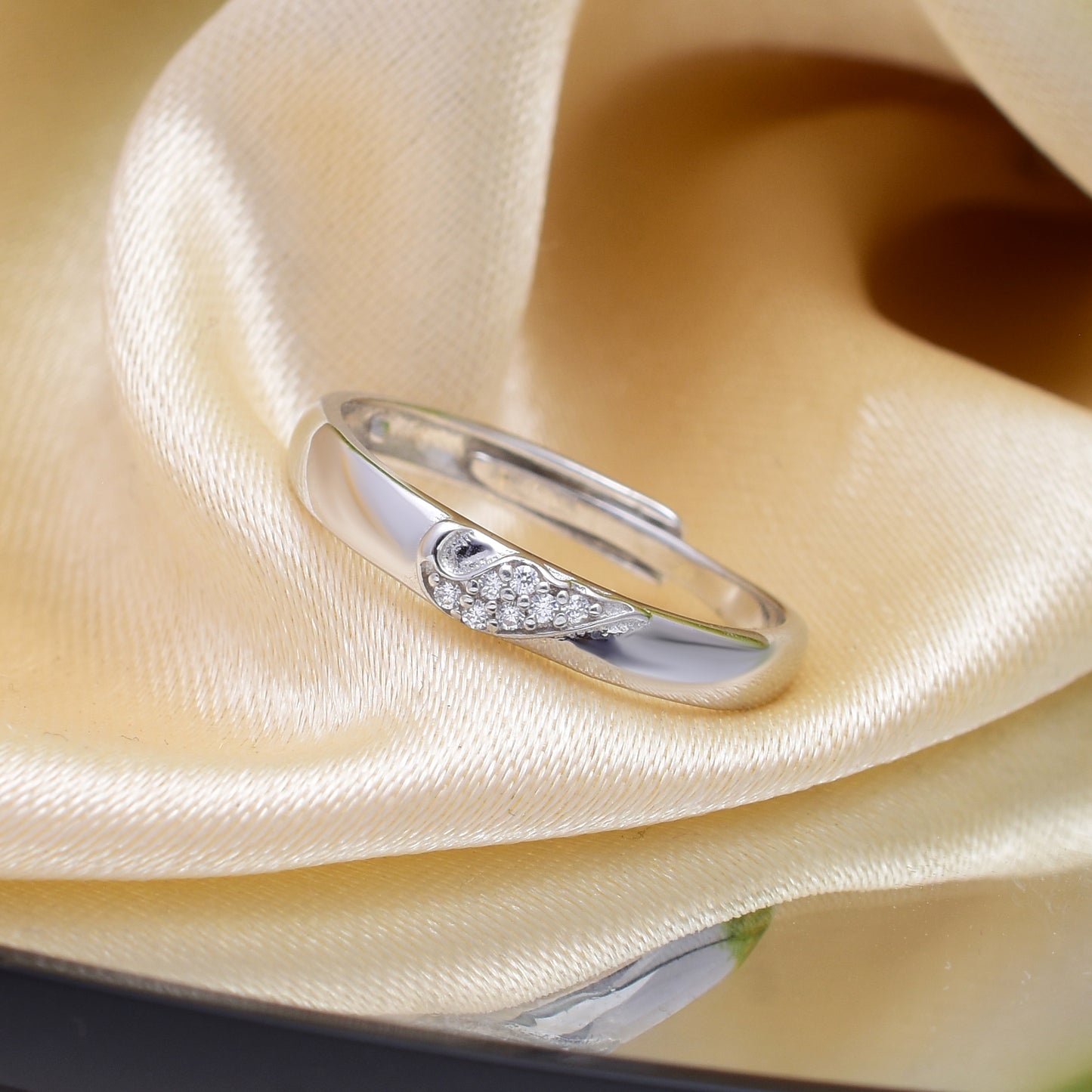 Half Heart Silver Ring