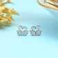 Elegant Silver Swan Stud Earring