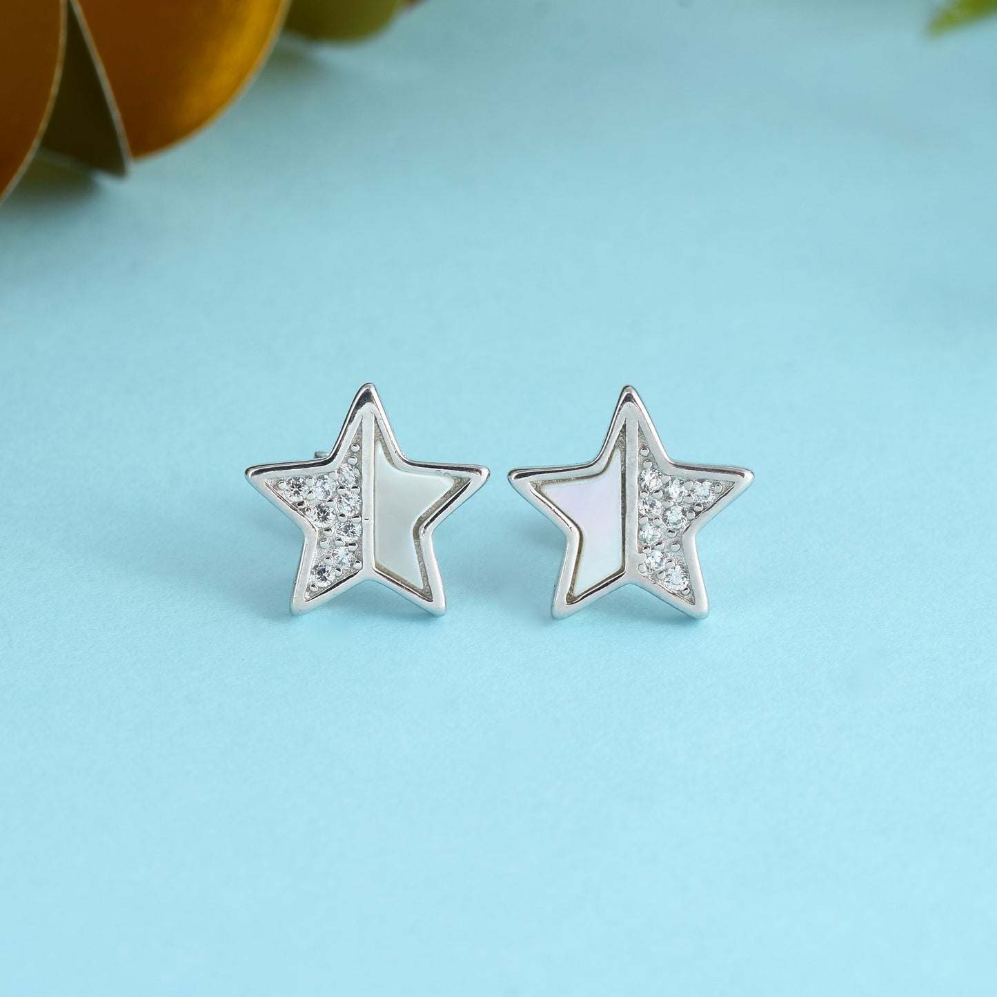 Silver Star Stud Earrings