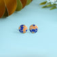 Round Mosaic Stud Earrings