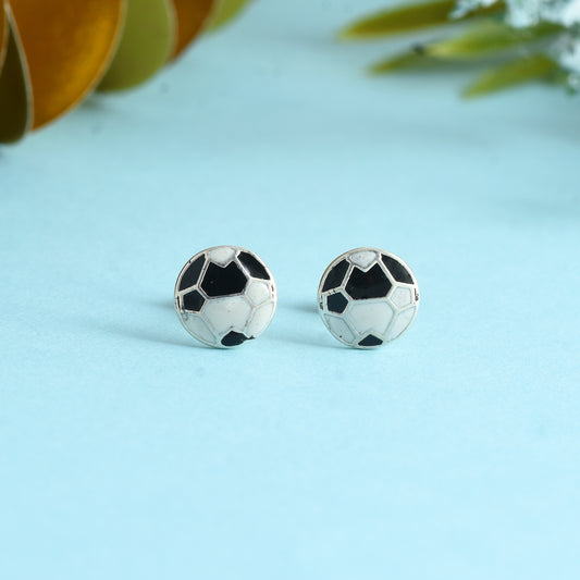 Soccer Ball Stud Earrings