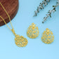 Gold-Tone Floral Vine Necklace and Earring Set