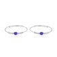 Purple Pearl Silver Kids Bracelet